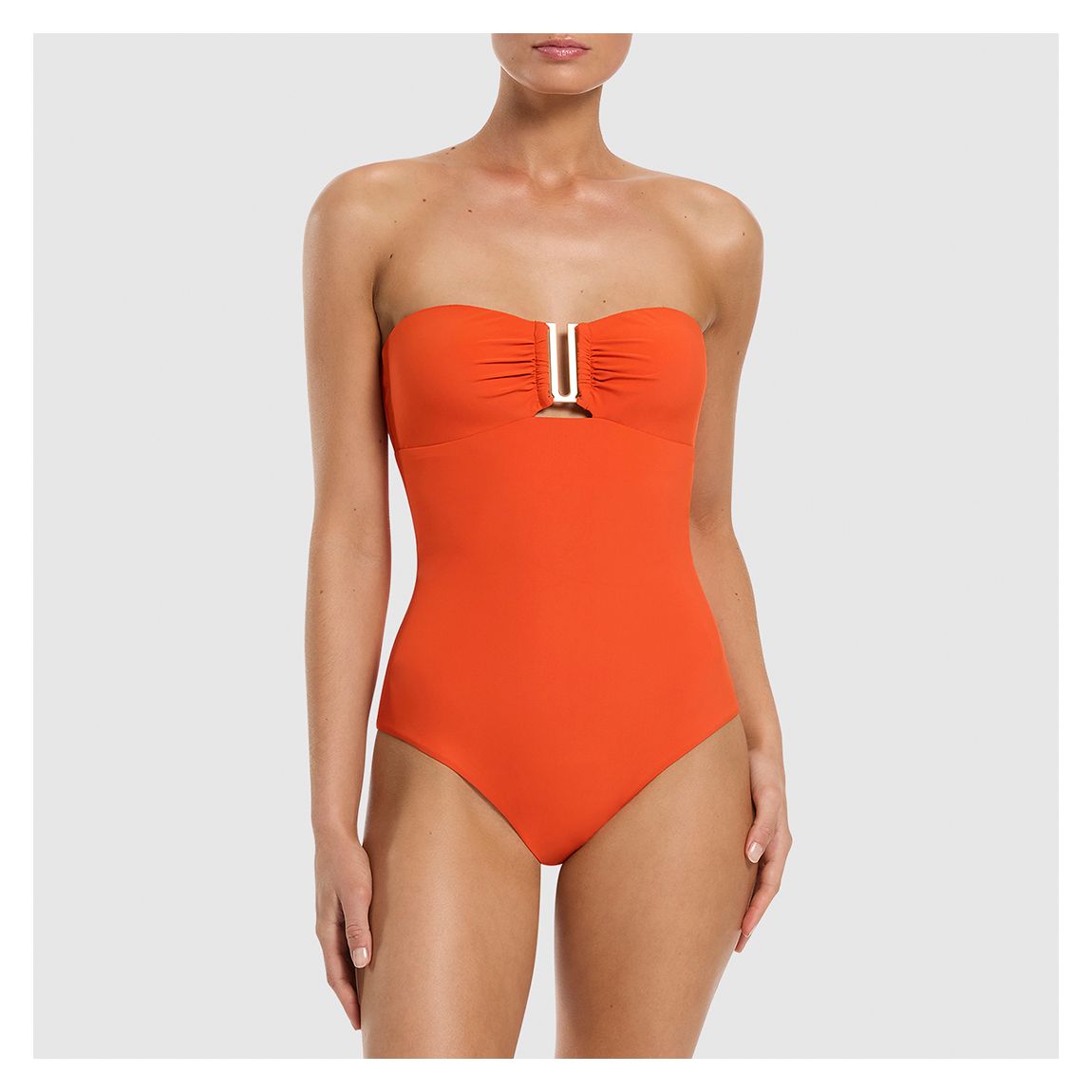 Coral Jetset Bandeau One Piece Swimsuit main product photo