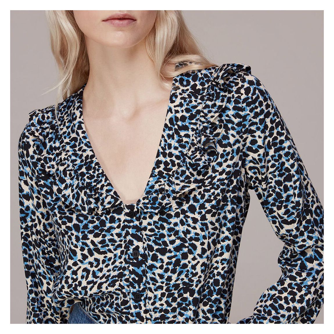 Blue Cheetah Leny Blouse main product photo