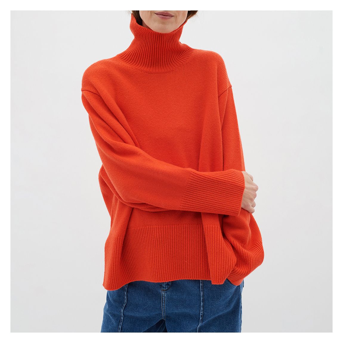 Orange Wool Blend Turtleneck Jumper main product photo