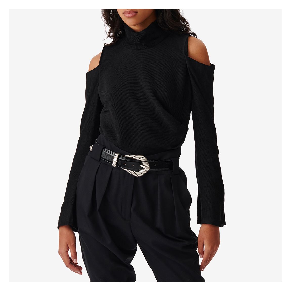 Black Cold-Shoulder Top main product photo