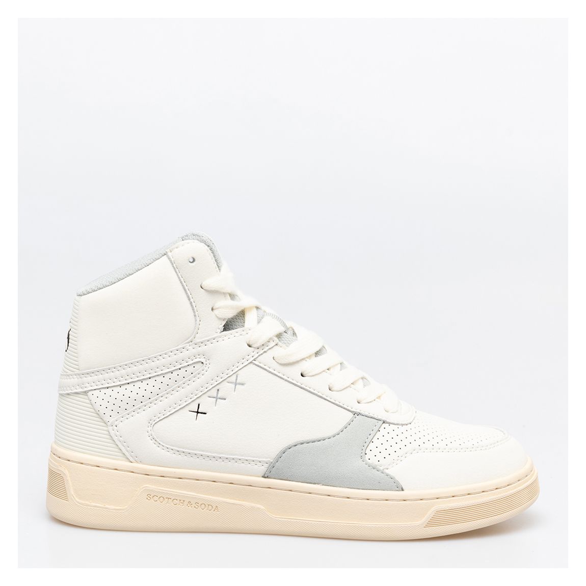 Men's White Elliot LS High Top Trainer main product photo