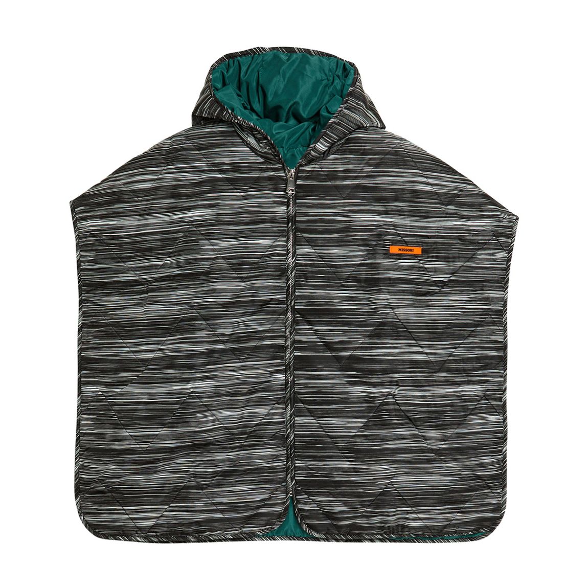 Grey Woven Poncho main product photo