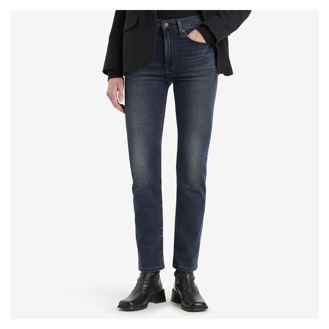 Dark Wash 724™ High Rise Straight Stretch Jeans main product photo