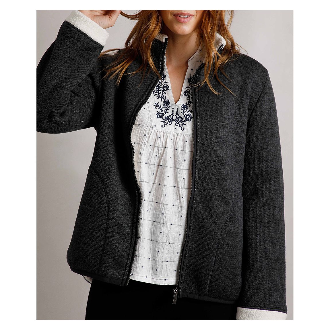 Black Faux Shearling Fleece main product photo