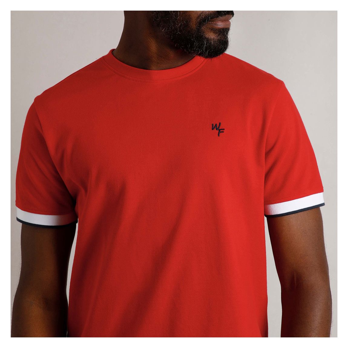 Red Cotton Pique T-Shirt main product photo