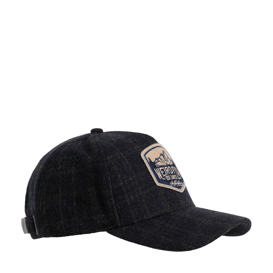 Navy Wool Blend Check Cap main product photo