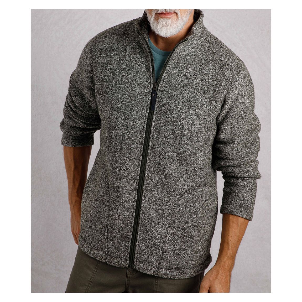 Green Eco Full Zip Snow Marl Fleece main product photo
