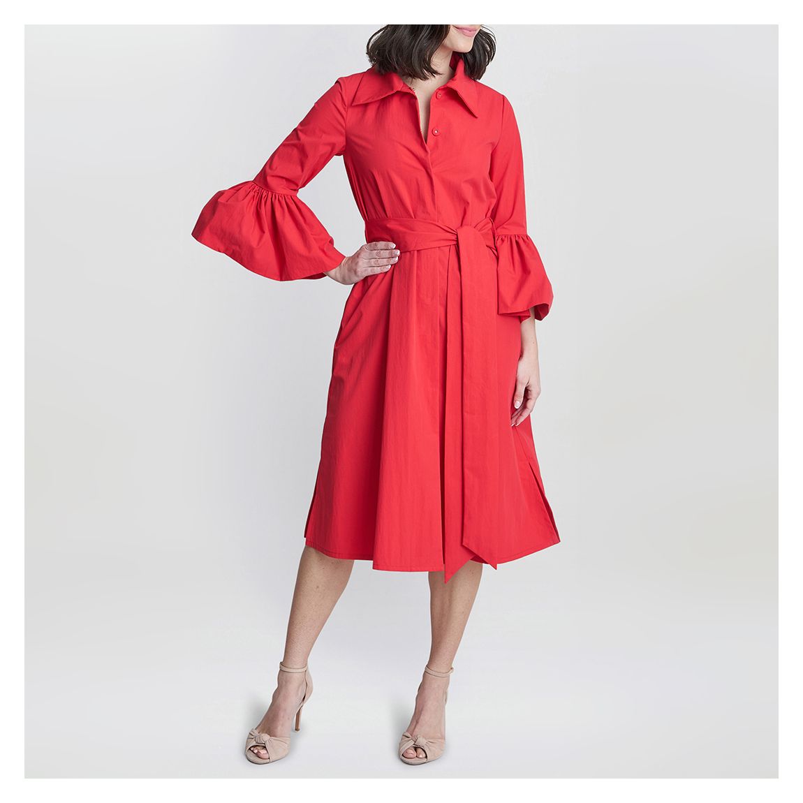 Scarlet Taffeta Shirt Dress main product photo