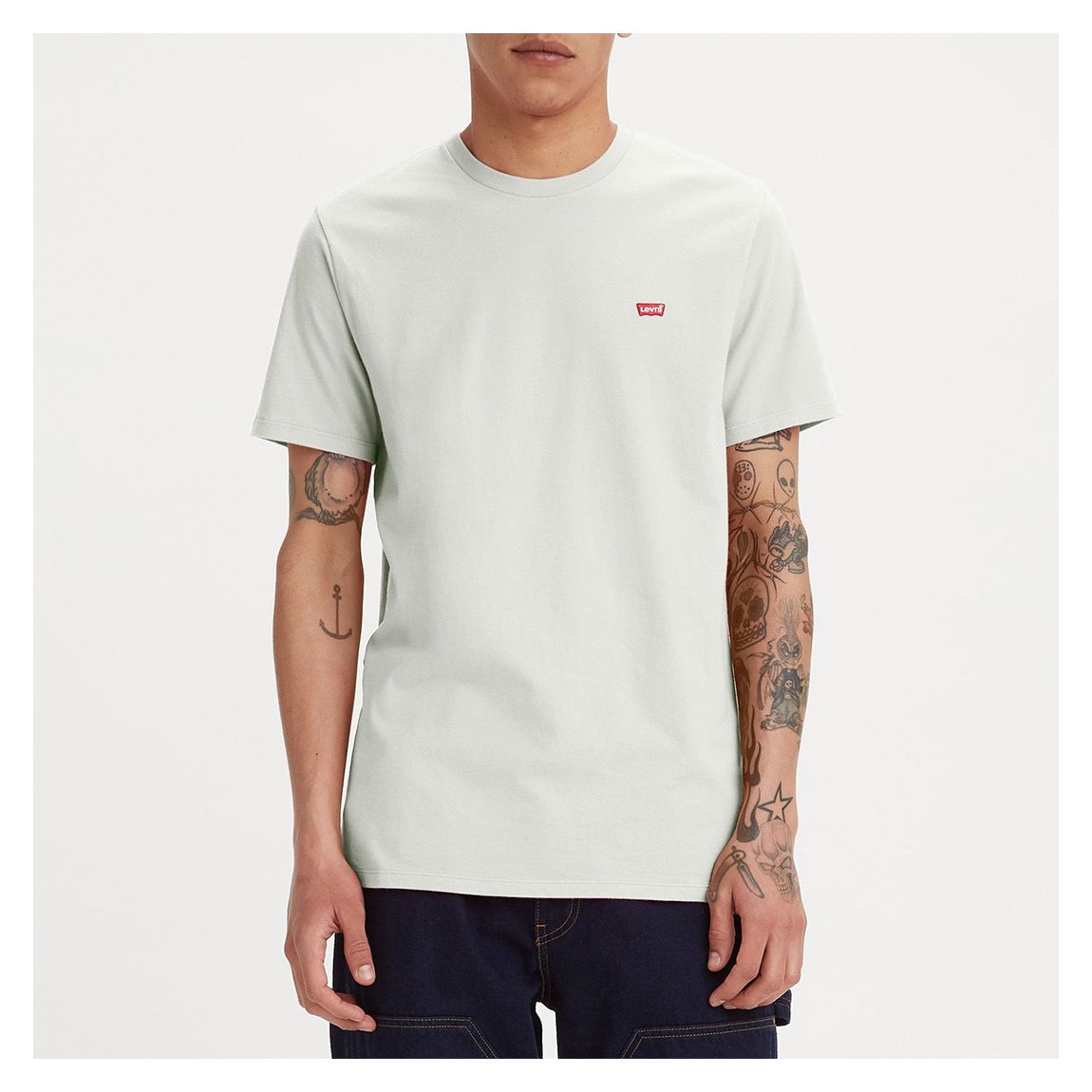 Ecru Short Sleeve Logo Cotton T-Shirt main product photo