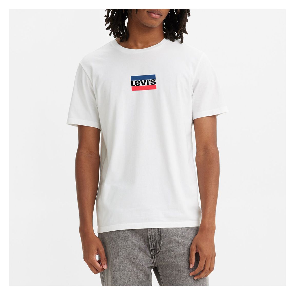 White Sports Graphic Cotton T-Shirt main product photo
