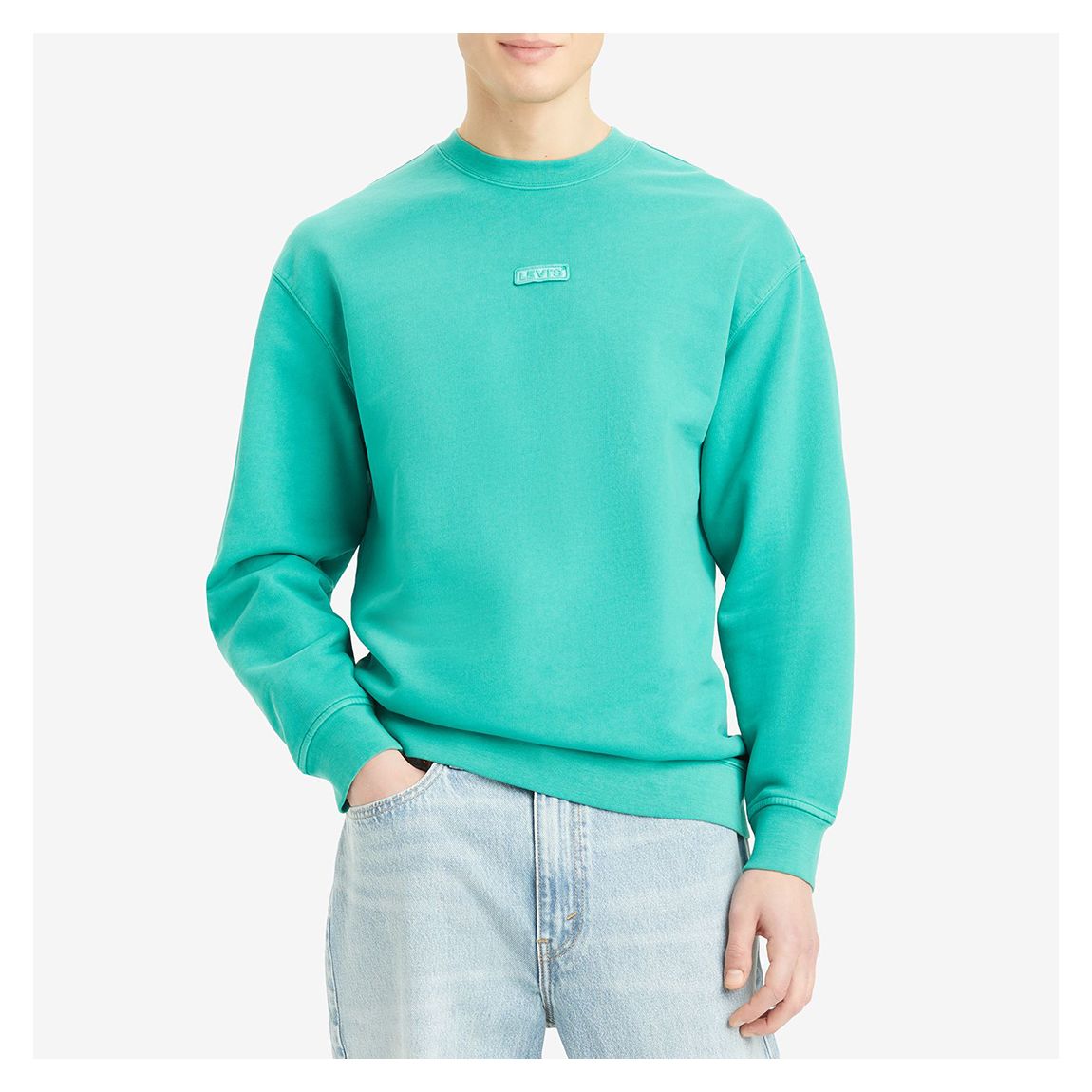 Teal Relaxed Cotton Sweatshirt main product photo