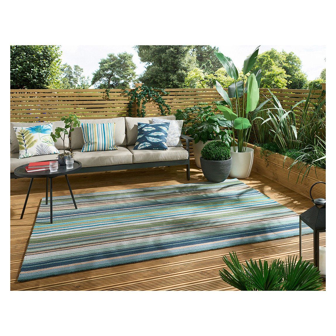 Spectro Str outdoor 442108 250x350cm Rug, Emer/Mar/Ru main product photo
