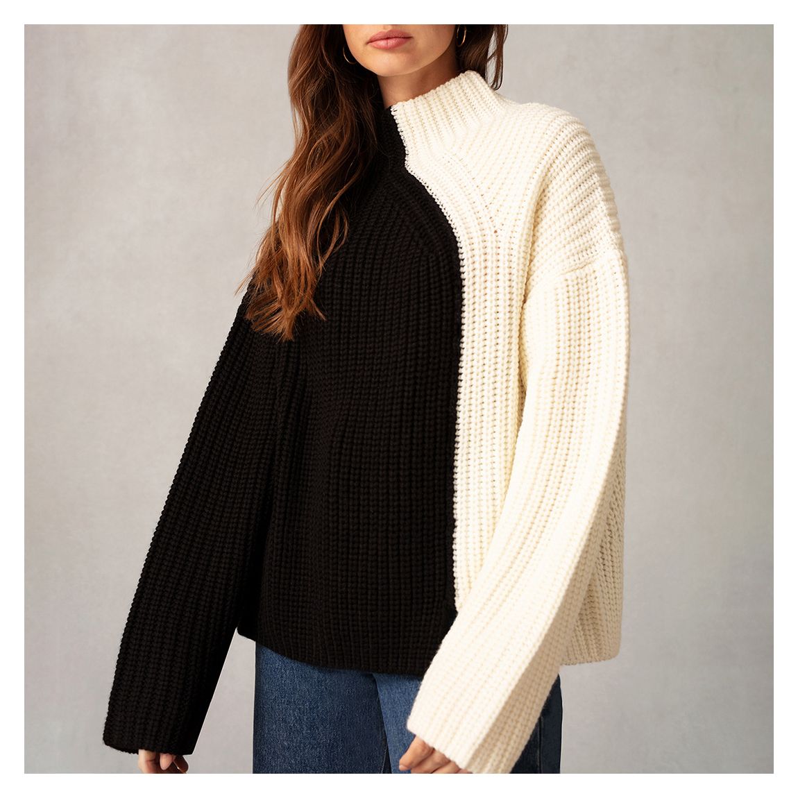 Black Wool Blend Turtleneck Jumper main product photo