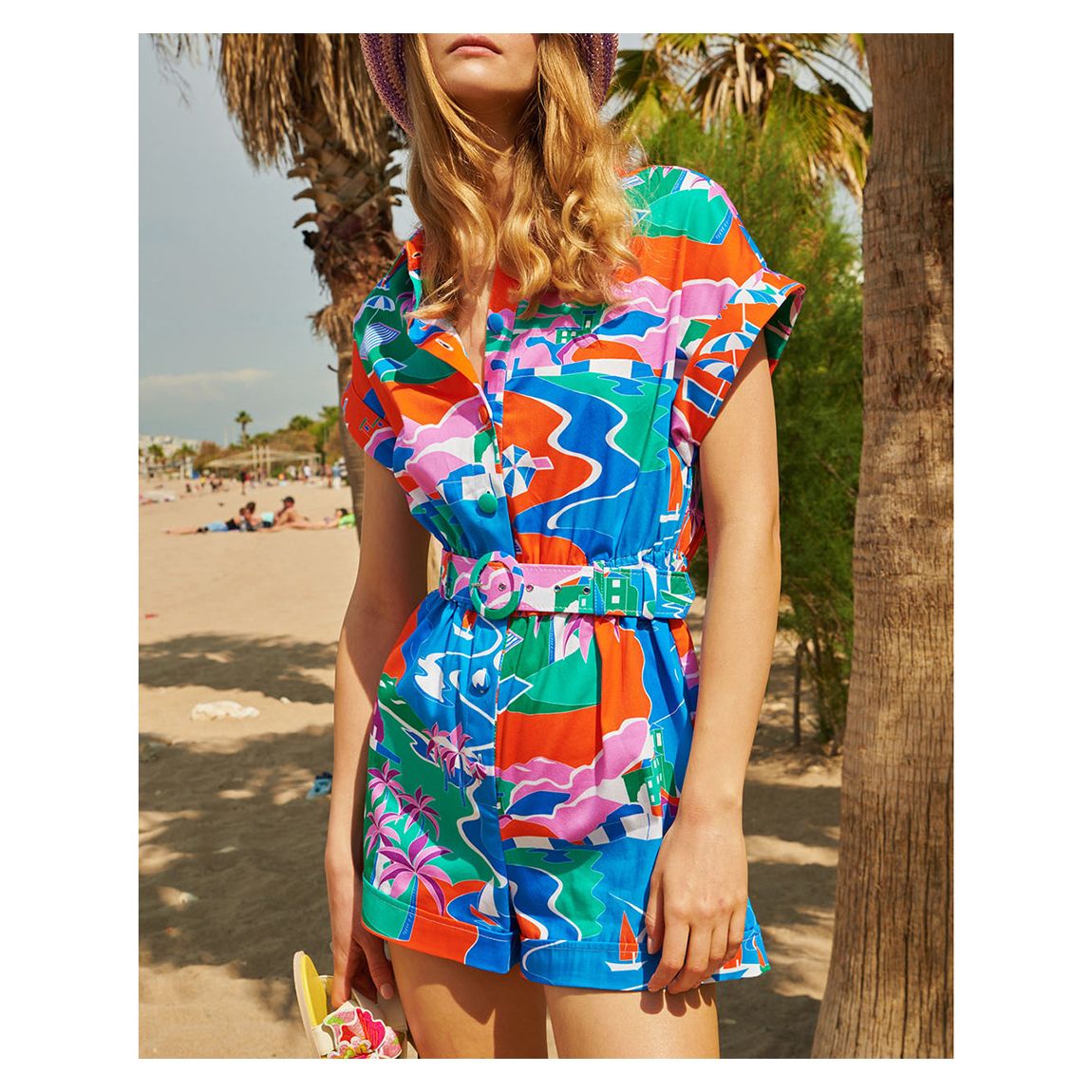 Blue Multi Isla Bonita Sienna Playsuit main product photo
