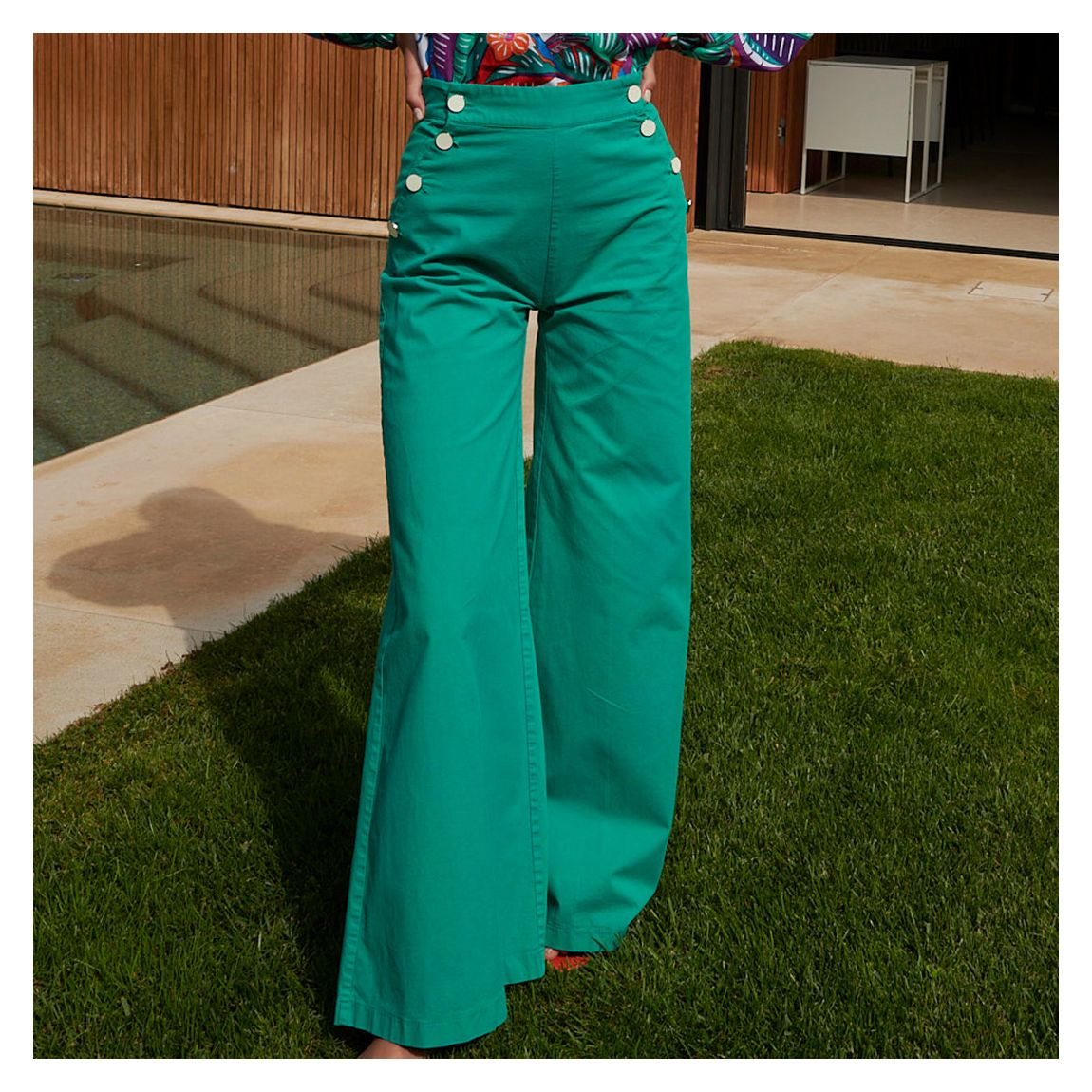 Greenlido Green Nautical Trouser main product photo