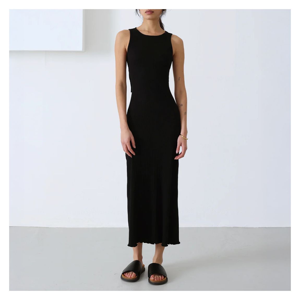 Black Tie Cutout Midaxi Dress main product photo