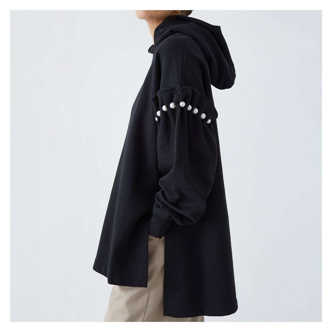 Black Asymmetric Hoodie main product photo