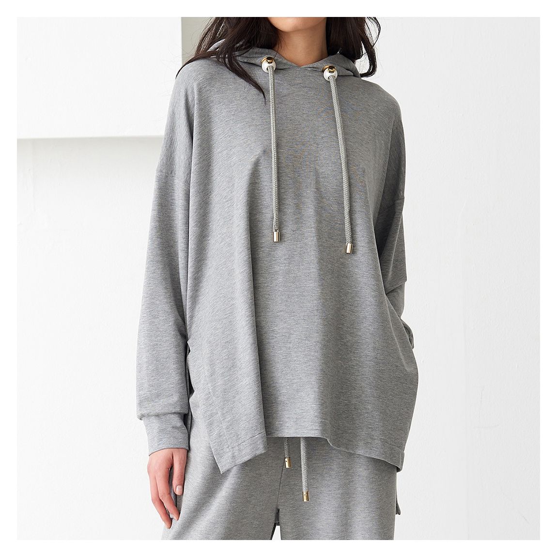 Grey Marl Hooded Jersey main product photo