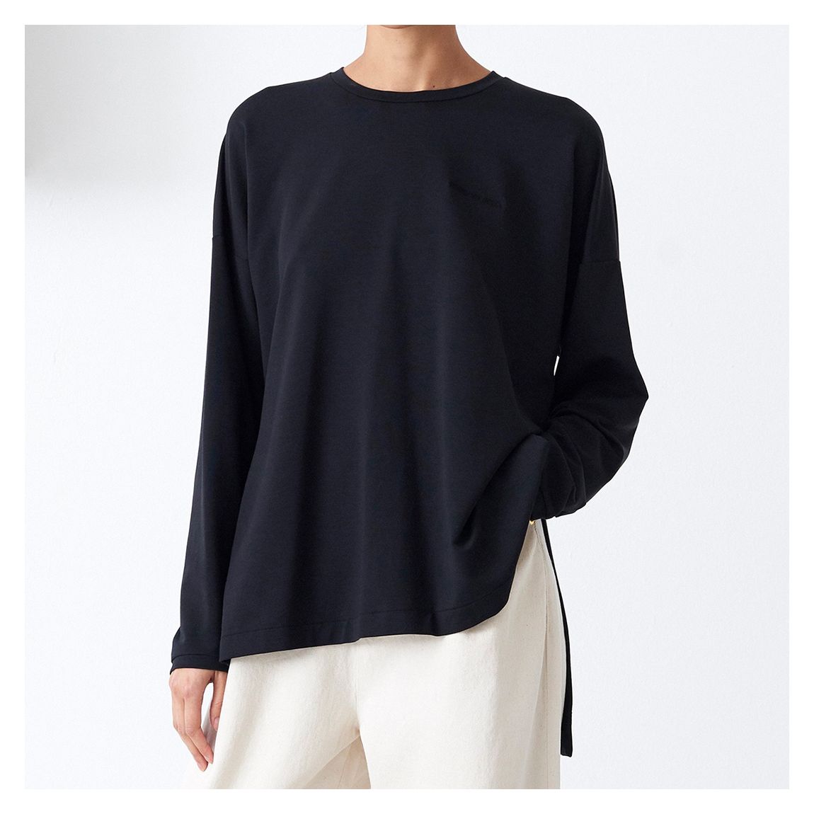 Black Crew Neck Top main product photo