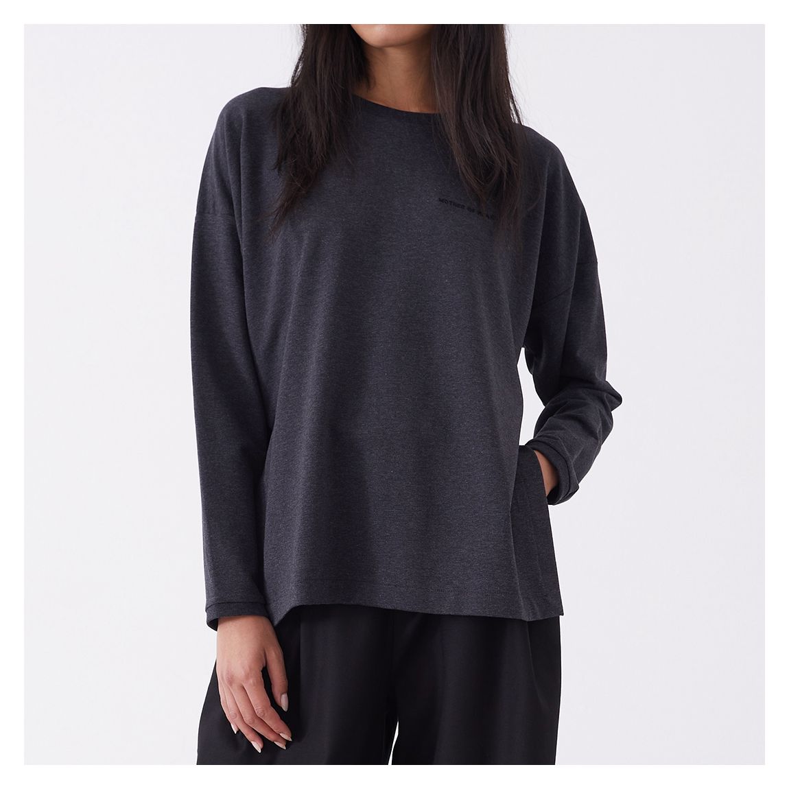 Charcoal Crew Neck Top main product photo