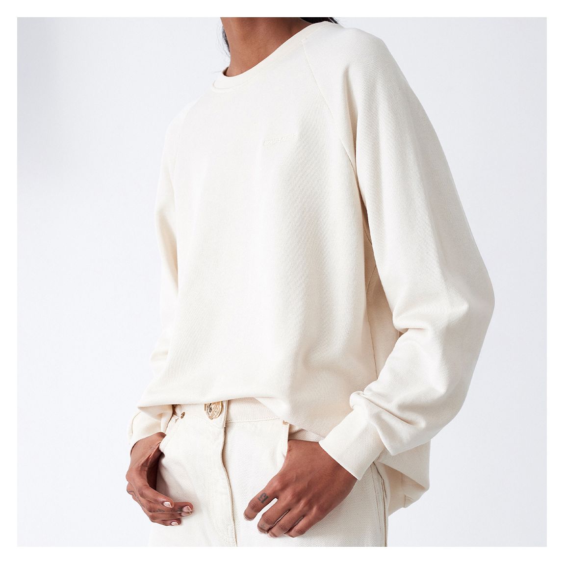 Ivory Crew Neck Sweater main product photo