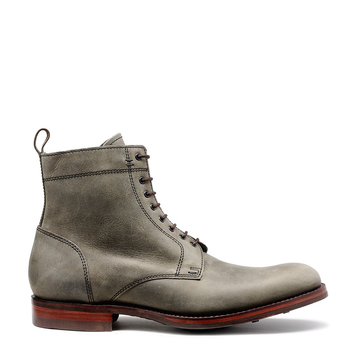 Grey Logan Waxy Leather Derby Boot main product photo