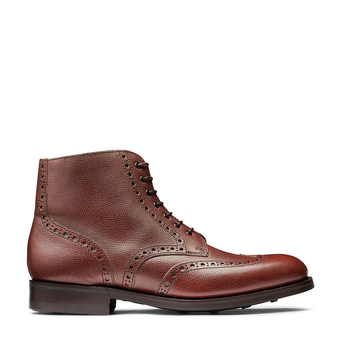 Brown Grain Leather Butcher Boot main product photo