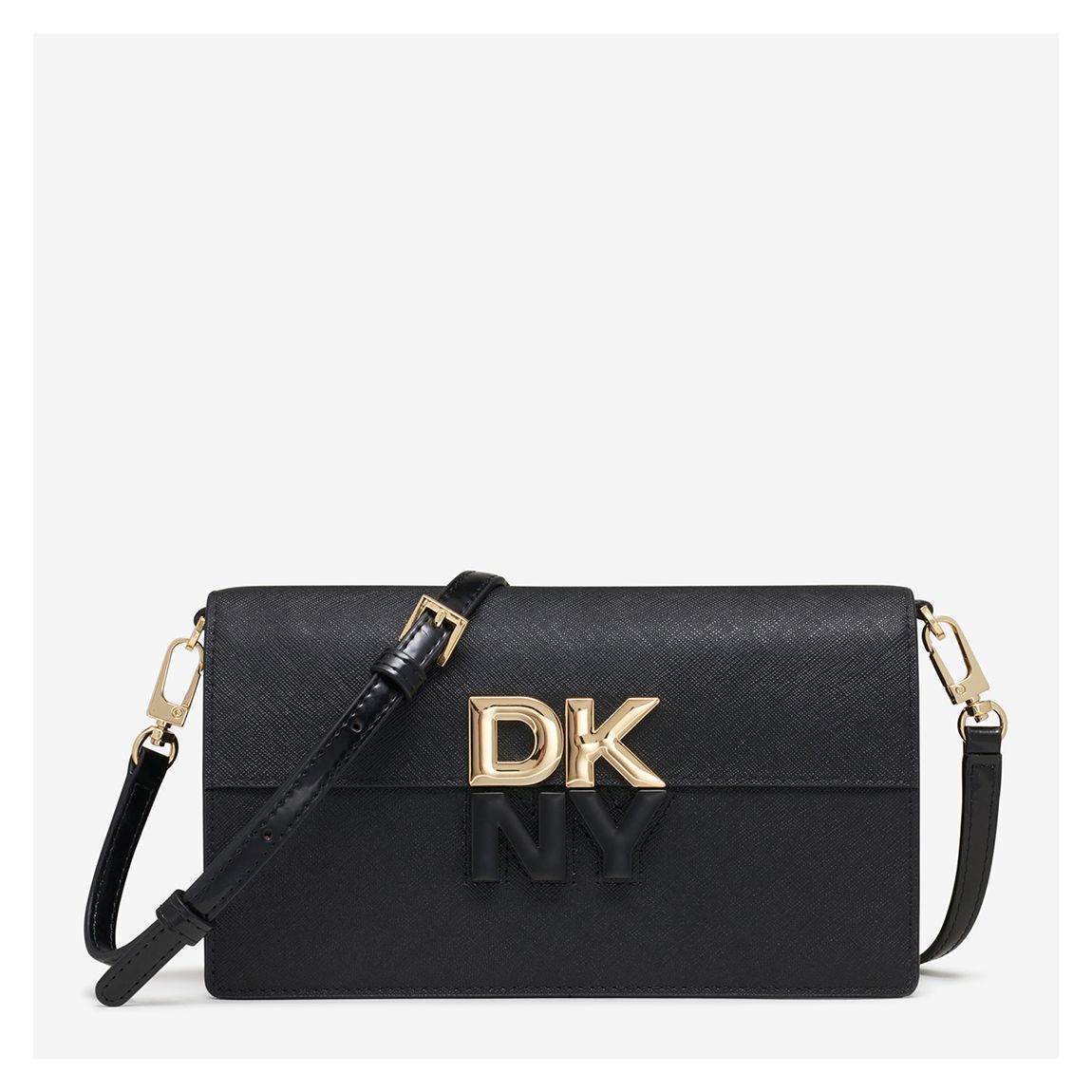 Black and Gold Echo Clutch Handbag main product photo