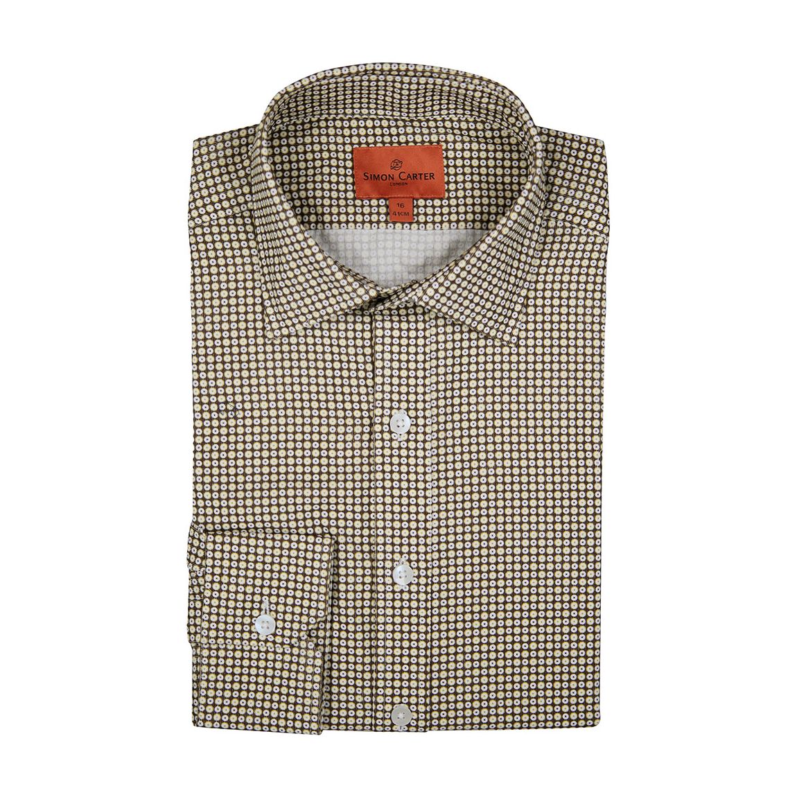 Blue Circle Print Cotton Shirt main product photo