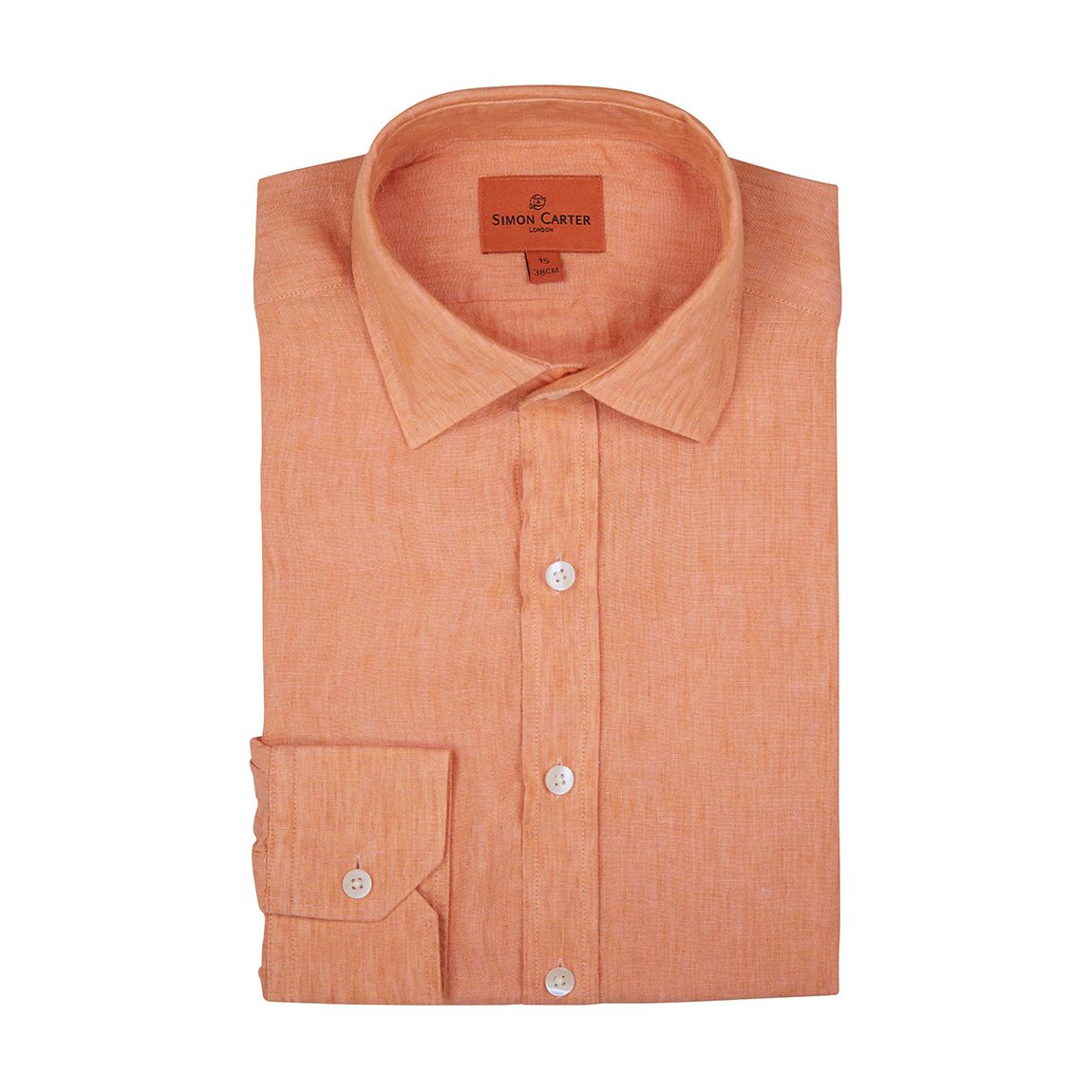 Orange Linen Shirt main product photo