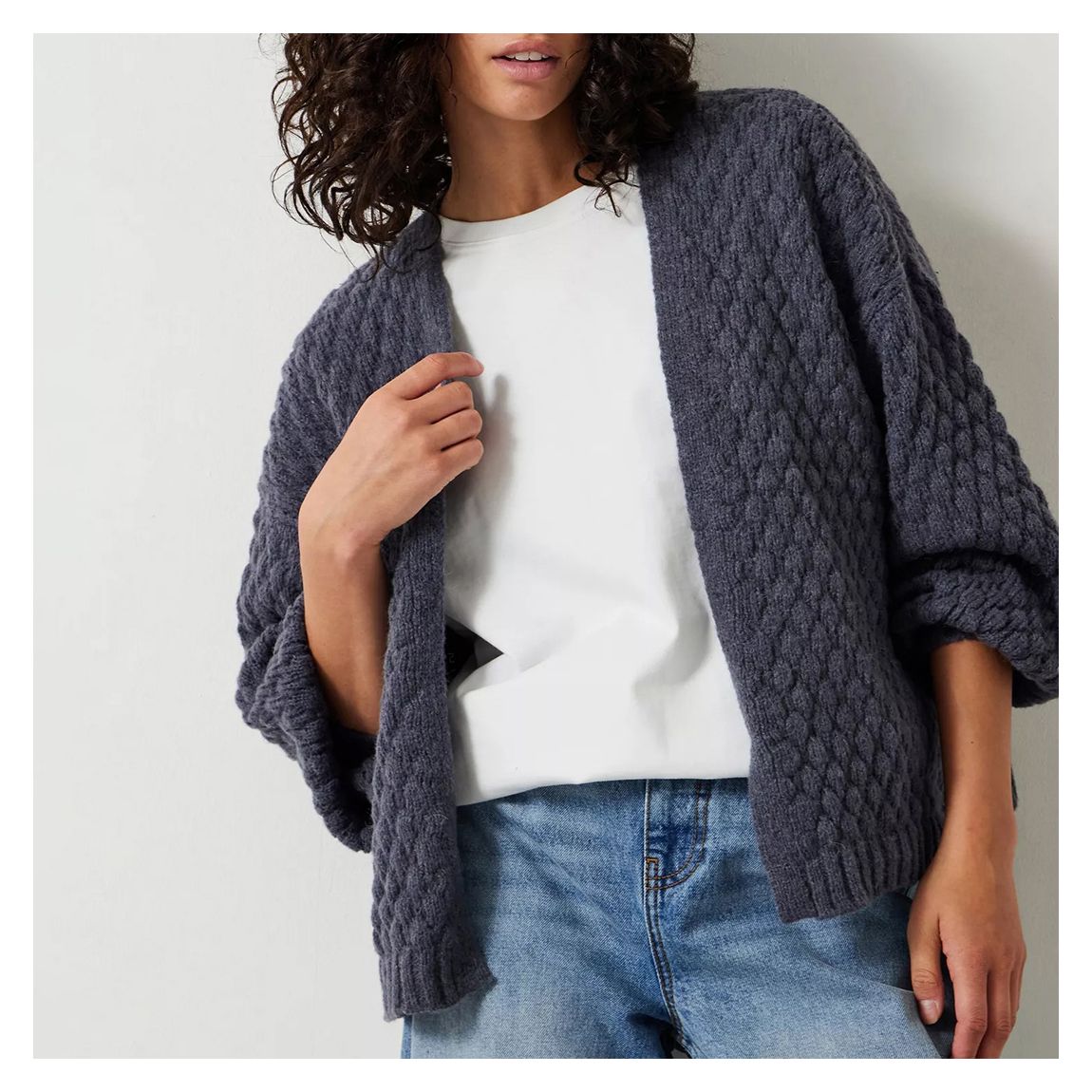 Slate Textured Cardigan main product photo