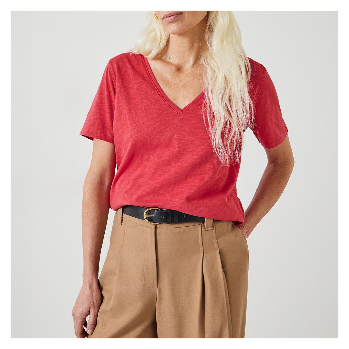 Raspberry Slub T-Shirt main product photo