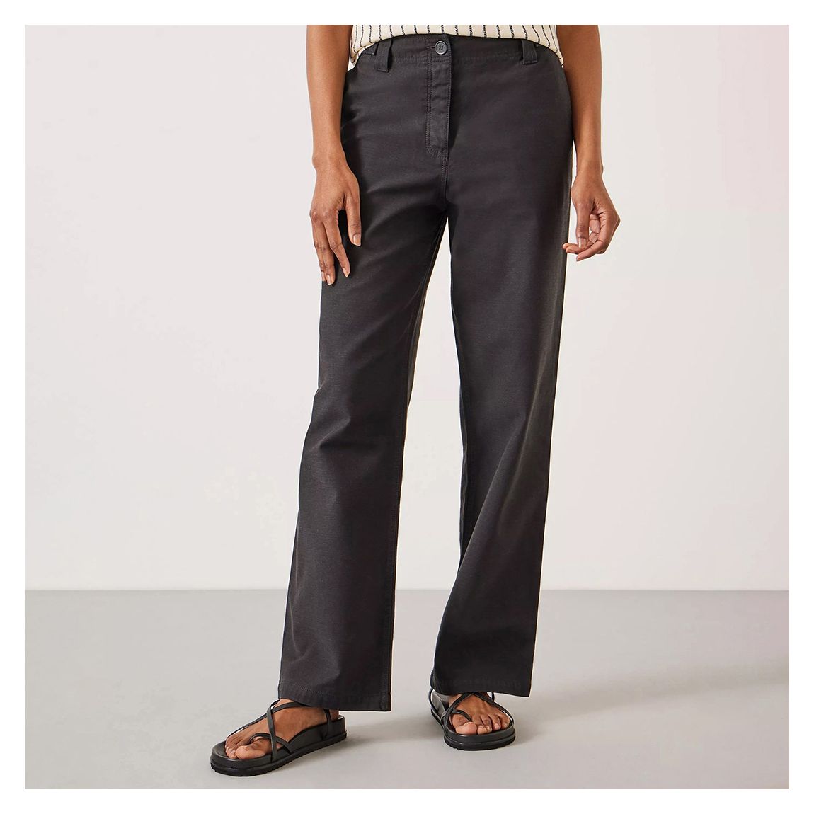 Washed Black Straight Trousers main product photo