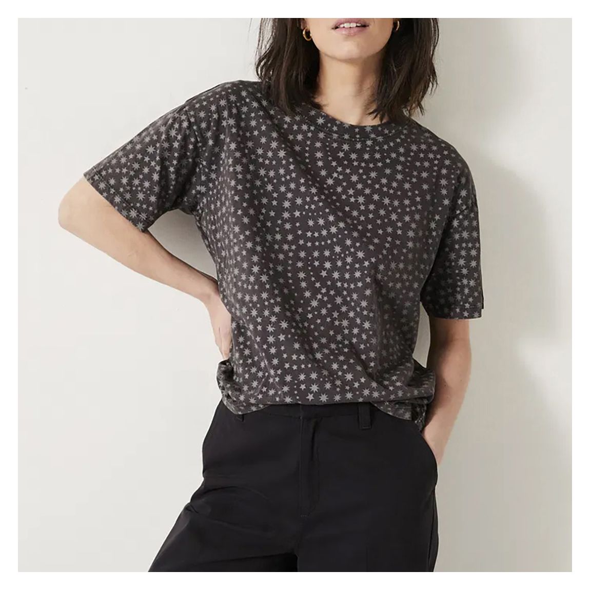 Grey Printed T-shirt main product photo