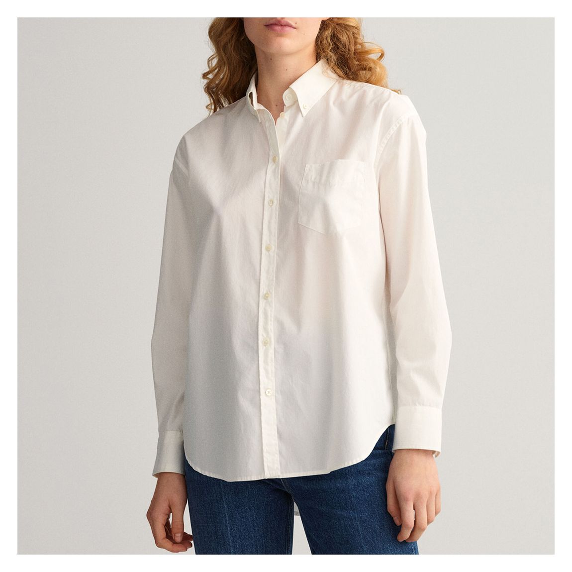 Ecru Poplin Cotton Shirt main product photo
