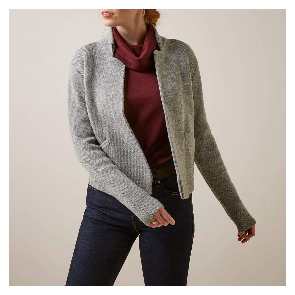 Grey Daly Wool Cardigan main product photo