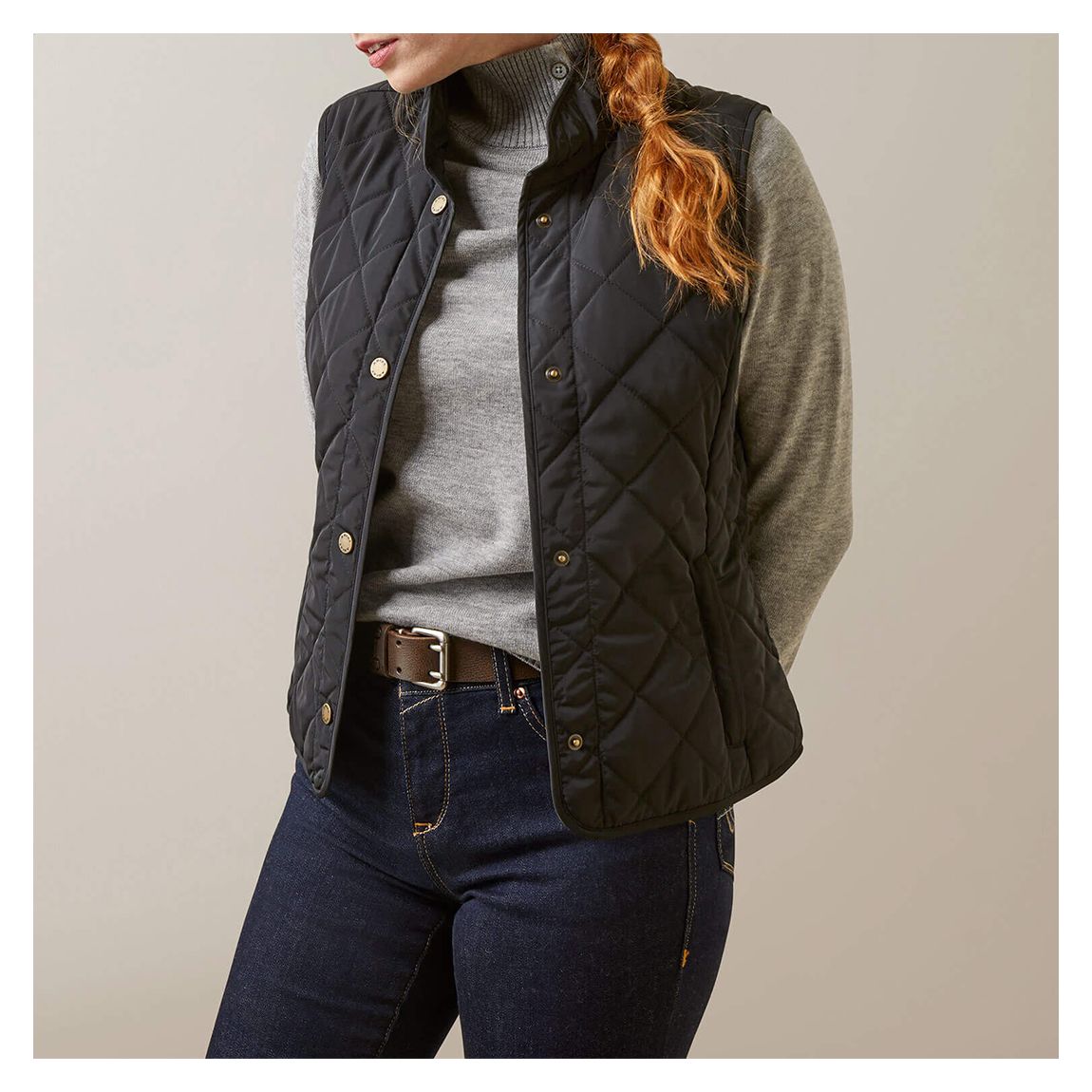 Black Woodside Quilted Gilet main product photo