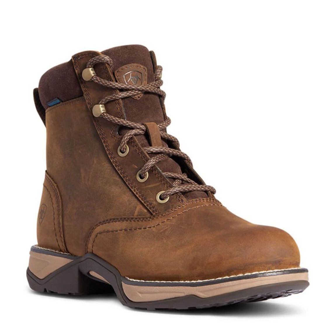 Brown Leather Anthem Lace Ankle Boot main product photo