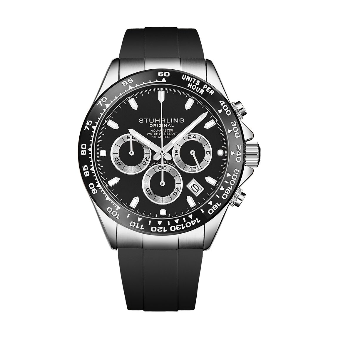 Black Men's Quartz Chronograph Watch 42 mm main product photo