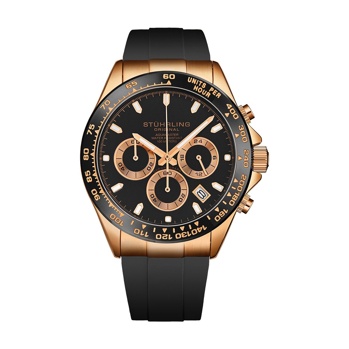 Black Men's Quartz Chronograph Watch 42mm main product photo
