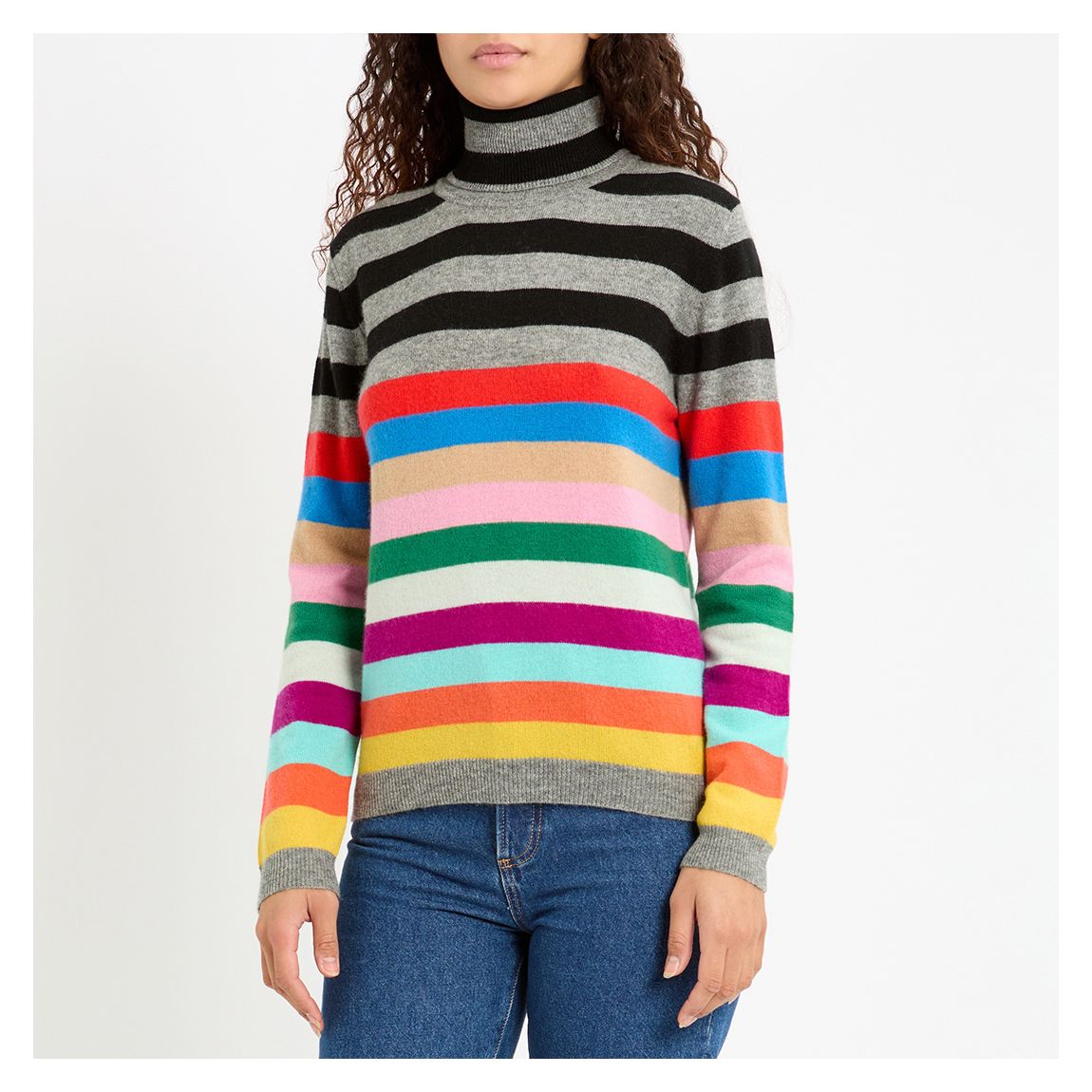 Multi Striped Cashmere Turtleneck main product photo
