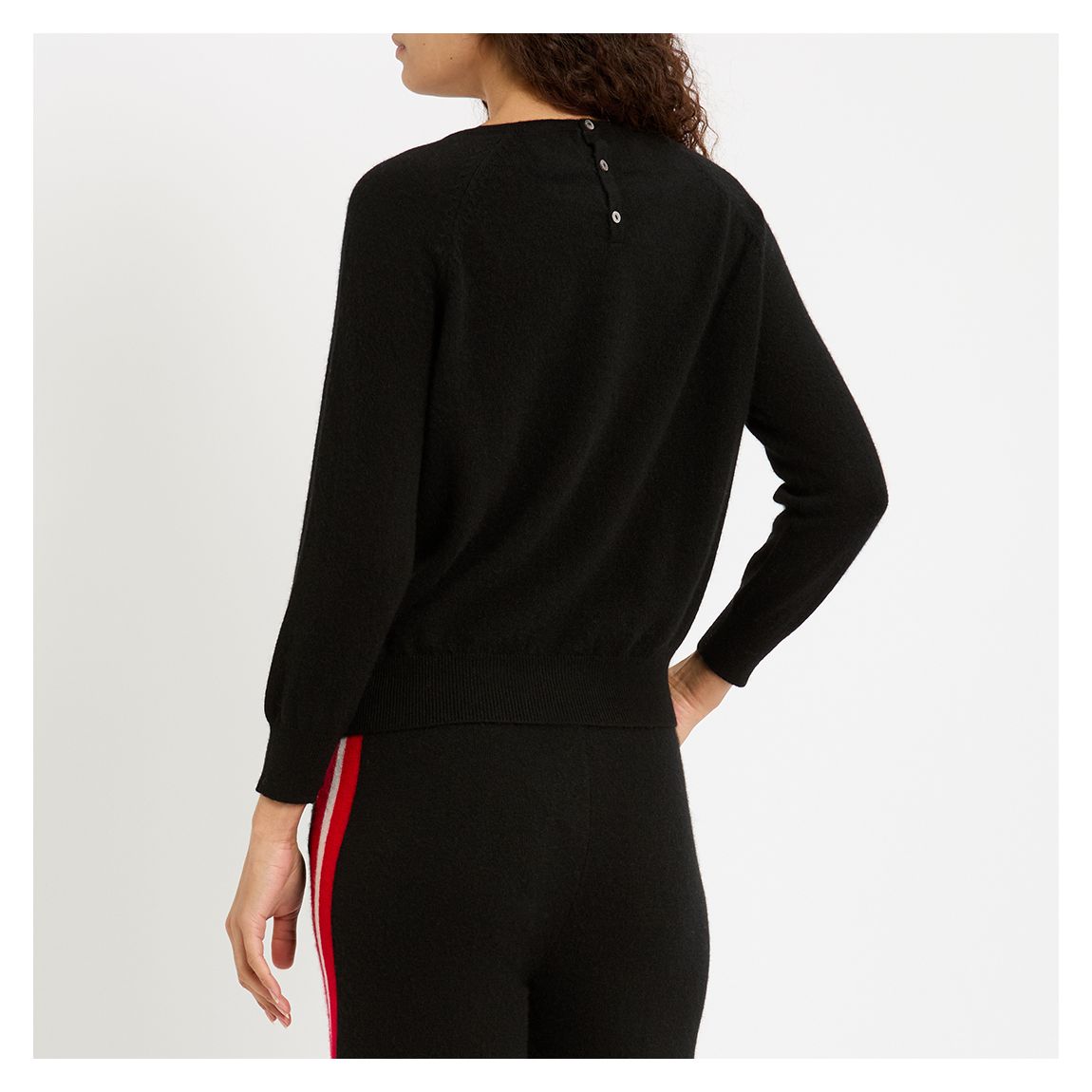 Musturd Button Back Crew Jumper main product photo