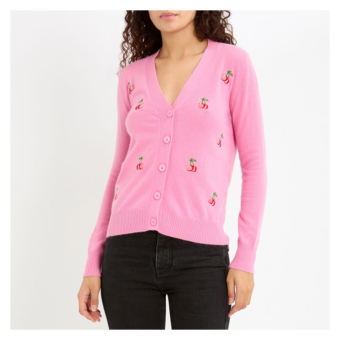Flamingo Cashmere Cherry Cardigan main product photo