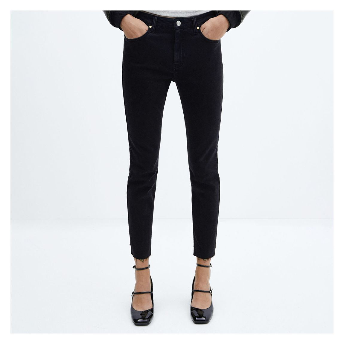 Black Skinny Crop Jeans main product photo