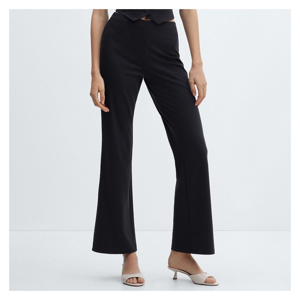 High-rise knitted trousers main product photo