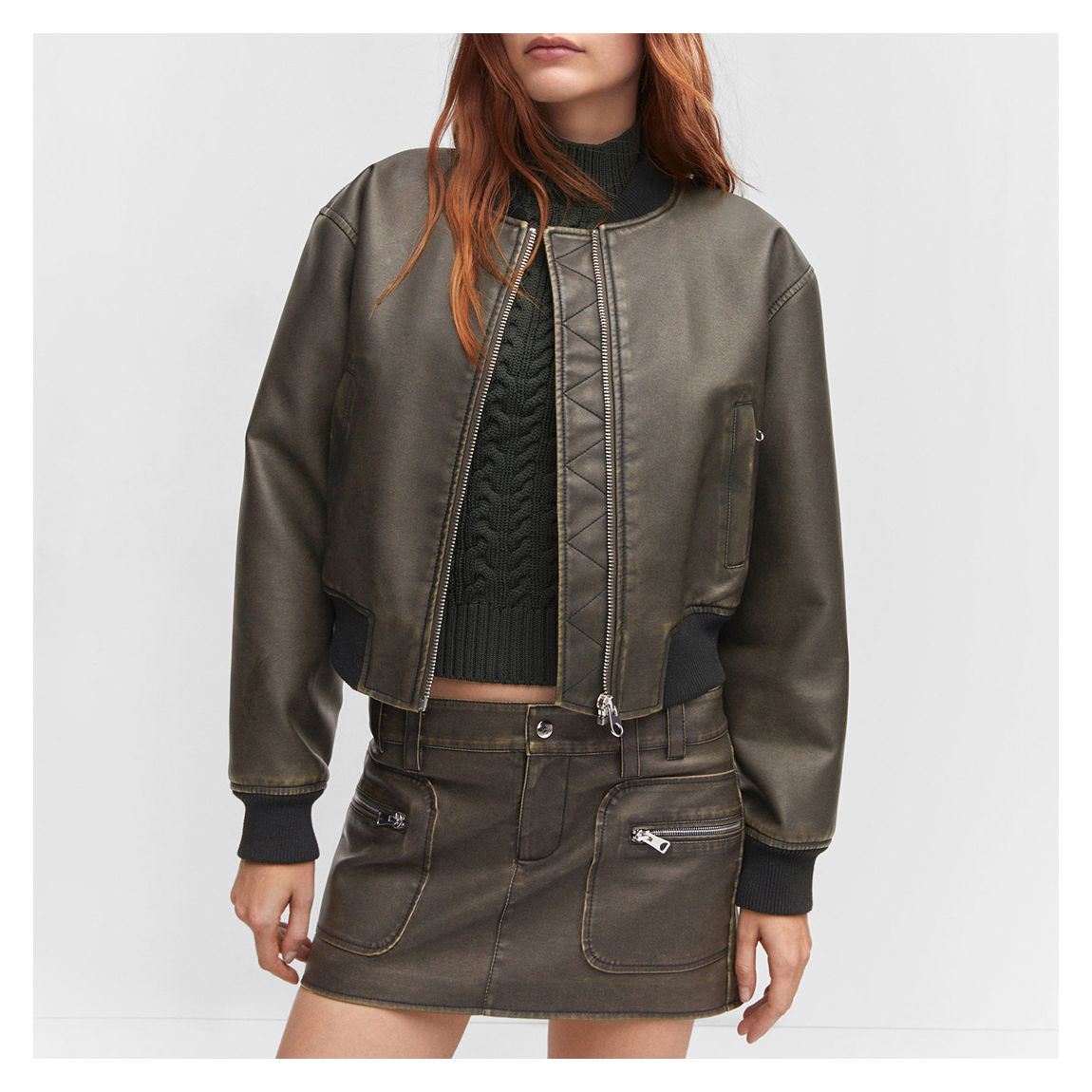 Deep Brown Bomber Jacket main product photo