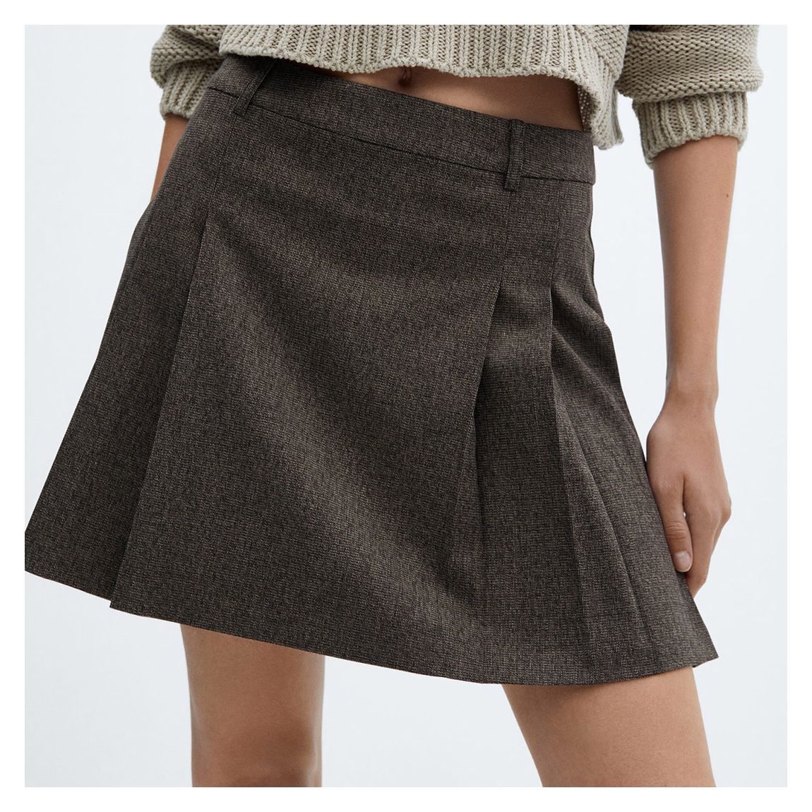 Charcoal Pleated Mini Skirt main product photo