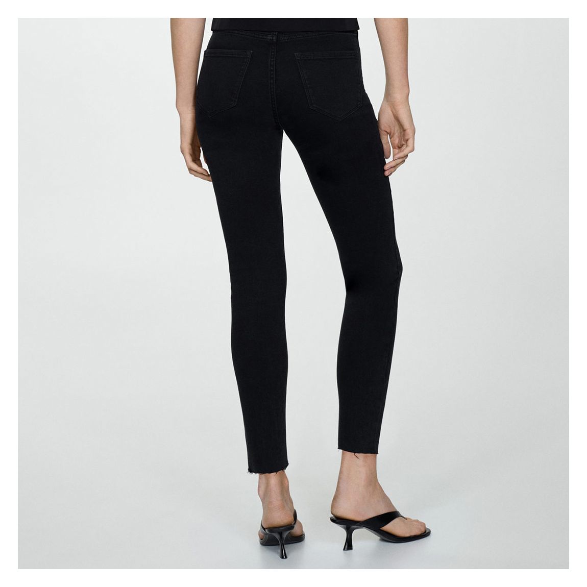 Black Skinny Cropped Jeans main product photo