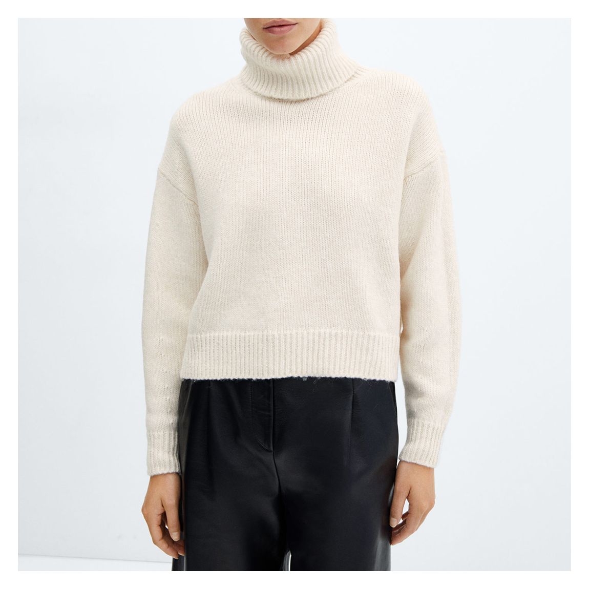 Ecru Roll Neck Knit Jumper main product photo