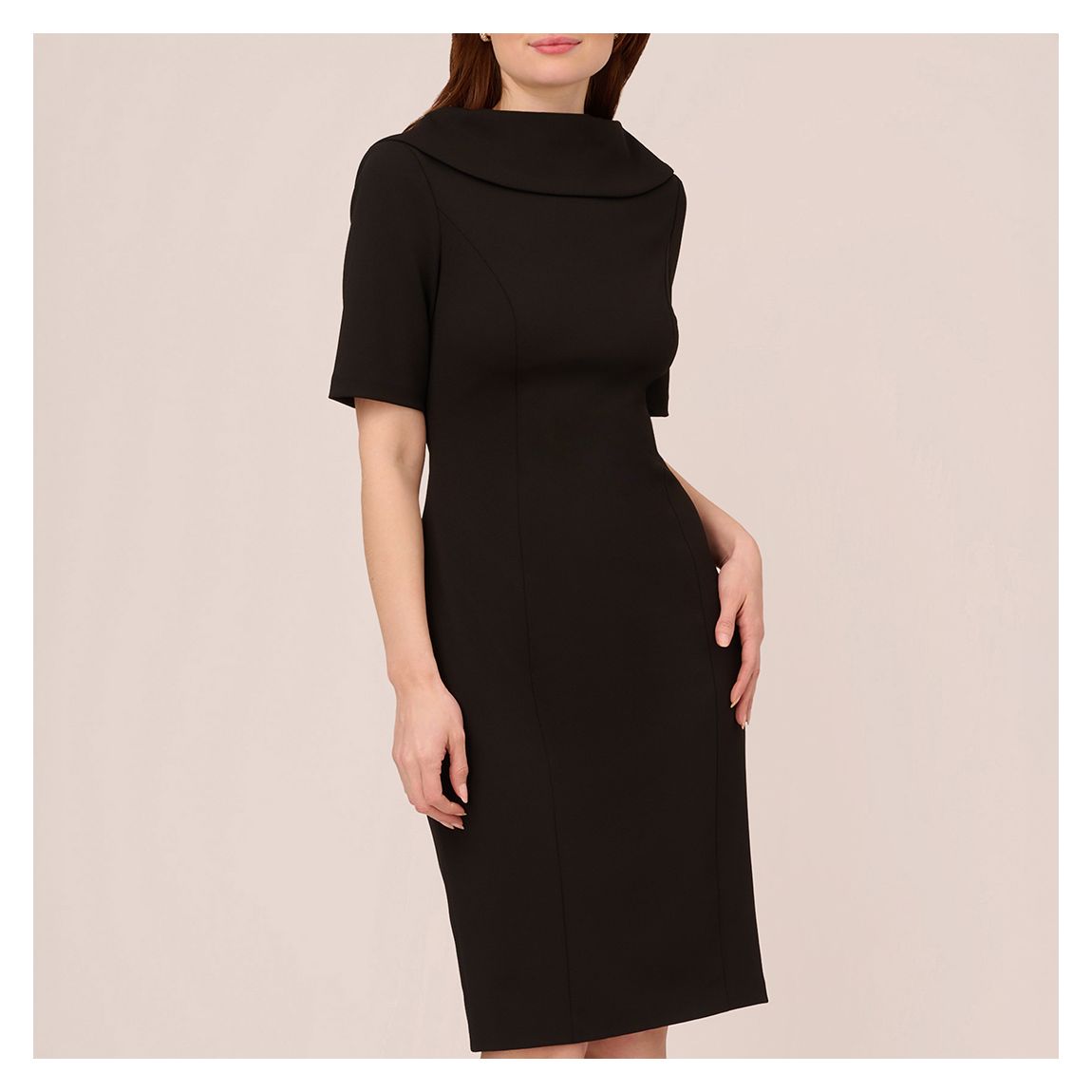 Black Roll Neck Sheath Dress main product photo